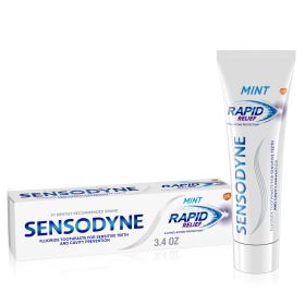 Sensodyne Rapid Relief Sensitive Toothpaste;  Mint;  3.4 oz