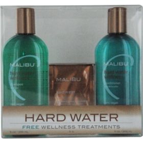 Malibu Hair Care by Malibu Hair Care SET-HARD WATER WELLNESS KIT WITH SHAMPOO 9 OZ & CONDITIONER 9 OZ & HAIR REMEDY 0.16 OZ (4 PACKETS)