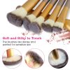 24Pcs Makeup Brushes Set Eye Shadows Face Foundation Brushes Cruelty-Free Synthetic Fiber Bristles