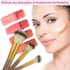 24Pcs Makeup Brushes Set Eye Shadows Face Foundation Brushes Cruelty-Free Synthetic Fiber Bristles