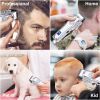 RAINBEAN Men Hair Trimmer 3 in 1 IPX7 Waterproof Beard Trimmer Grooming Kit Cordless Hair Clipper for Women & Children LED Display USB Rechargeable