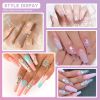 Nail Acrylic Powder 3D Nail Tips Carving Tools and Liquid Monomer Nails Art Decoration For Manicure Set Crystal Nail Glitter Kit