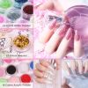 Nail Acrylic Powder 3D Nail Tips Carving Tools and Liquid Monomer Nails Art Decoration For Manicure Set Crystal Nail Glitter Kit